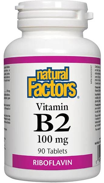 Natural Factors Vitamin B2 100mg 90 Tablets