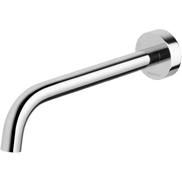 Phoenix Vivid Slimline Wall Bath Outlet 230mm Curved - Chrome