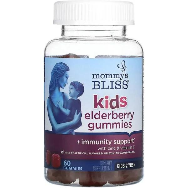 Mommy's Bliss Kids Elderberry Gummies + Immunity Support 60 Gummies