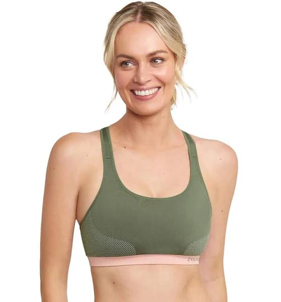 Triumph Triaction Seamfree Crop Top in Green 10 to 16