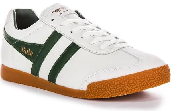 Gola HARRIER LEATHER TRAINER Size: 10 WHITE/GREEN