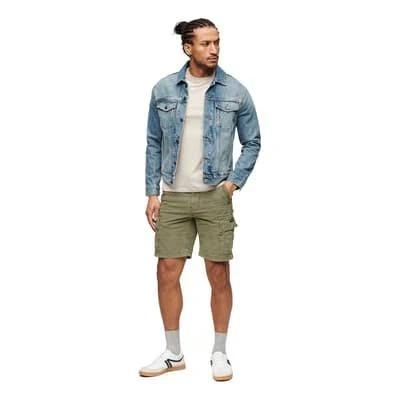 Superdry Heavy Cargo Khaki Green Shorts - 34