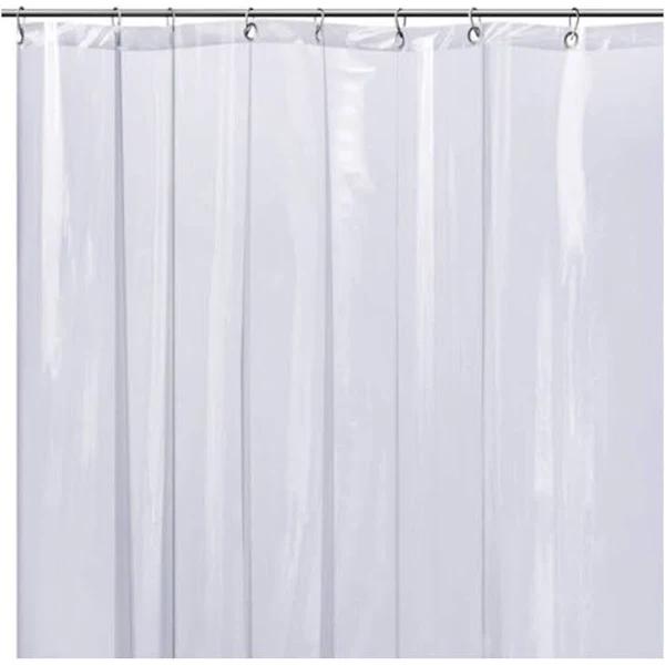 Extra Long Shower Curtain Waterproof Fabric with Hooks Weighted Hem 180x200cm AU