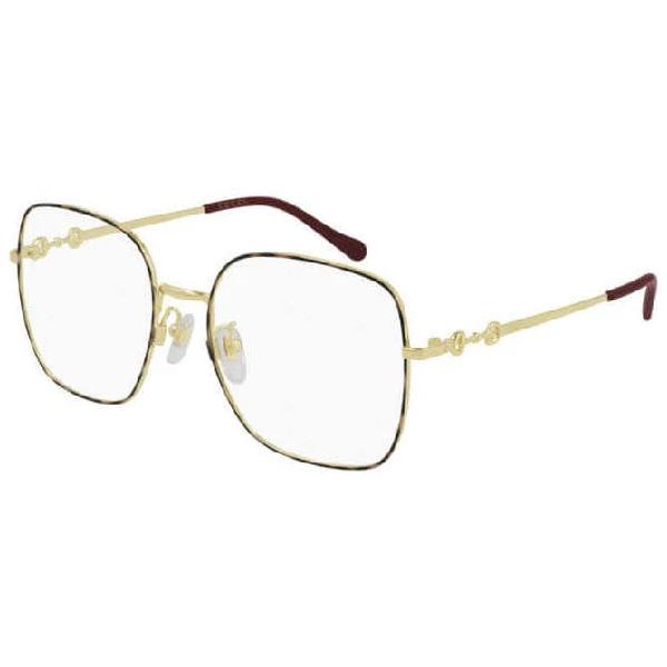 Gucci GG0883OA Eyeglasses 002 Havana & Gold