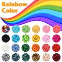 UOONY 8800pcs Beads Kit, Including 7200pcs 4mm Glass Seed Beads and 1600pcs Letter Beads For Bracelet Jewelry Making and Crafts with 20m Crystal