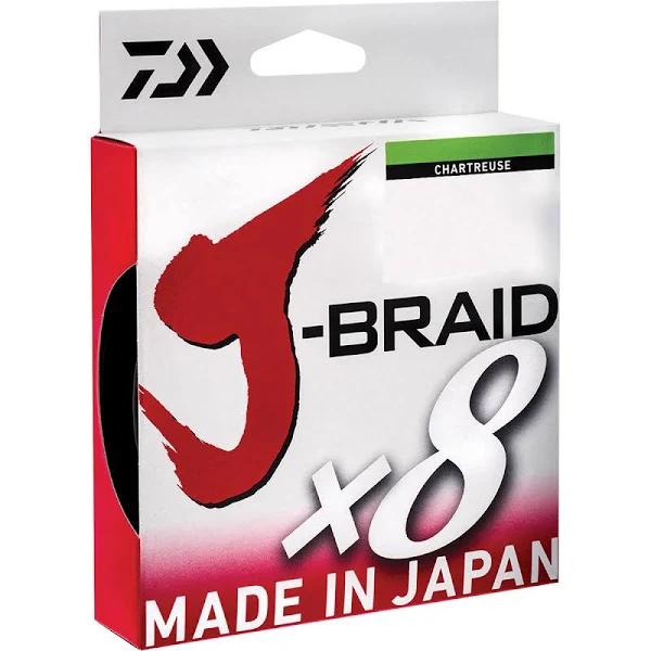 Daiwa J-Braid X8 Chartreuse Braid Line 150m 30lb