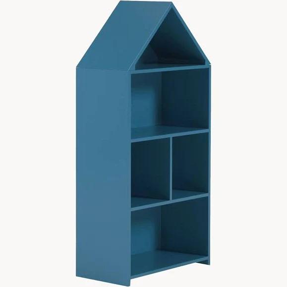 Celeste Kids’ Little House Shelf Unit in Blue MDF 50 x 105 cm Kave Home