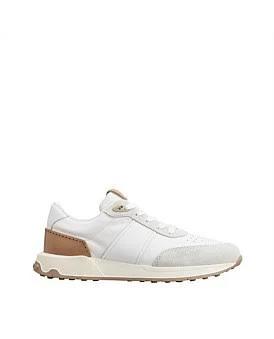 David Jones Tod's Sneakers in Leather and Technical Fabric in Bianco Nocciola, Size 5 AU