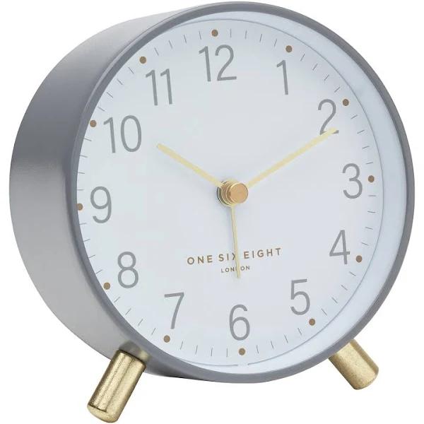 One Six Eight London Maisie Grey Silent Alarm Clock