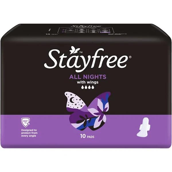 Stayfree Ultra Thin Slim Night With Wings 10 Pack