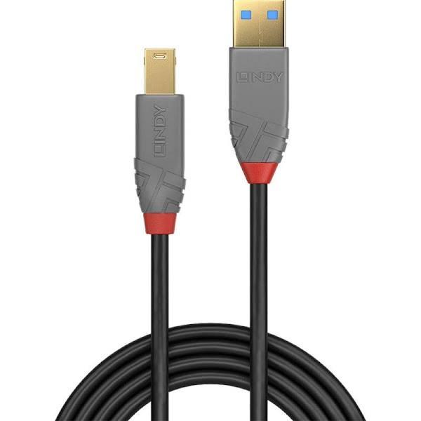 Lindy 1m USB 3.0 A-B Cable Anthra Line