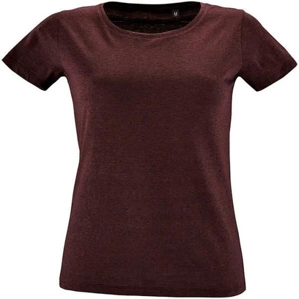 SOLS Womens/Ladies Regent Fit Short Sleeve T-Shirt (Heather Oxblood) (S)