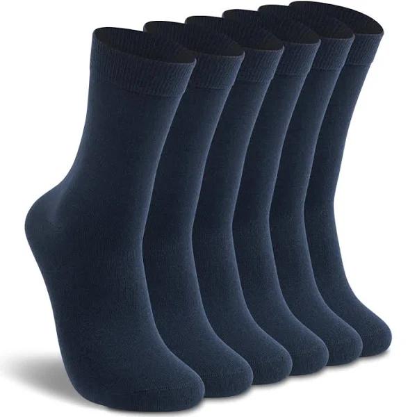 Lixia Women's Thin Merino Wool Socks, Multi Colors Soft Dress Socks,Warm Breathable Crew Casual Socks 3/6 Pairs Pack