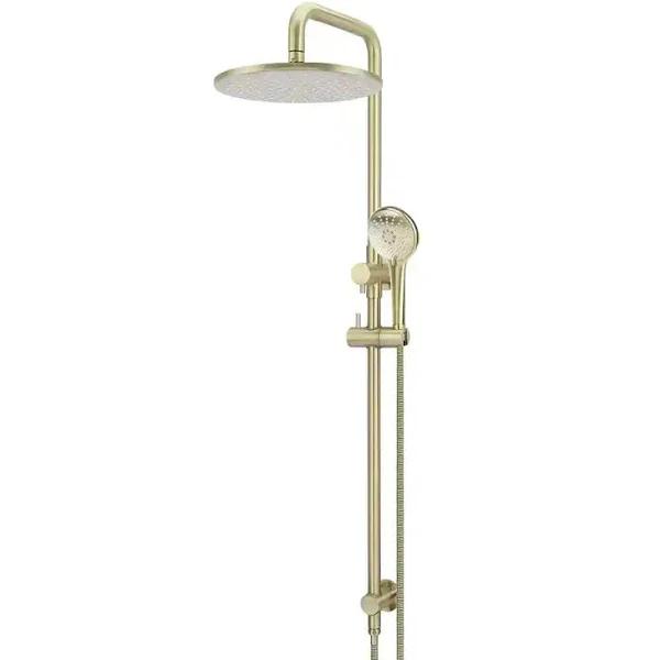 Meir Round Combination Shower Rail 300mm Rose, Three Function Hand Shower Tiger Bronze MZ0706-PVDBB