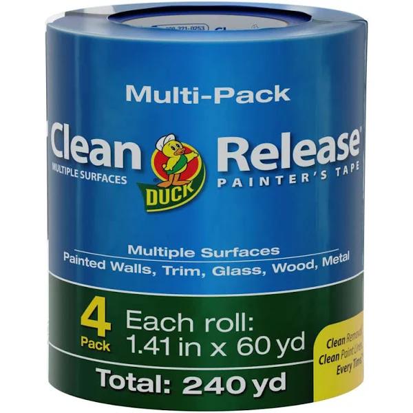 Duck Clean Release Painter's Tape Blue 36mm x 55m - 4 Pack