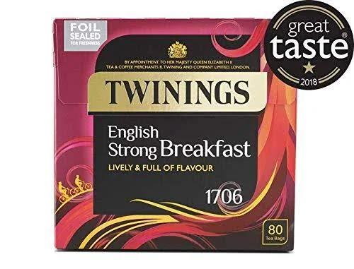 Twinings English Breakfast Extra Strong Tea Bags 80 Pack