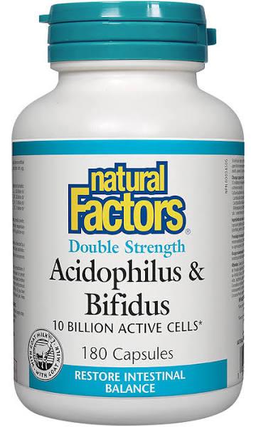 Natural Factors Acidophilus & Bifidus Double Strength 180 Capsules