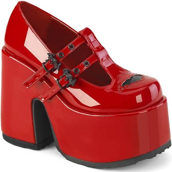 Demonia CAMEL-55 Red Patent Size 7