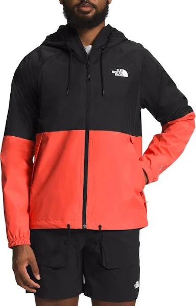 David Jones The North Face Mens Antora Rain Hoodie in TNF Black-retro Orange, Size XL