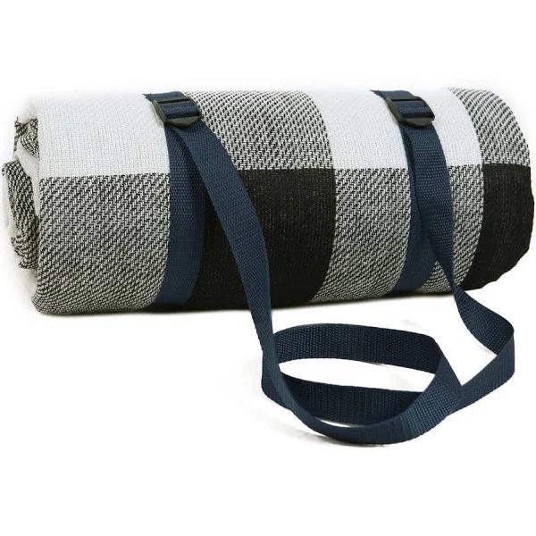 Viviendo 200x200cm Waterproof Outdoor Picnic Rug Blanket Classic - Grey Tile