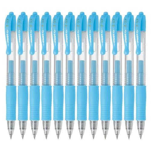 Pilot G2 Retractable Gel Pen Fine Pastel Blue Box of 12