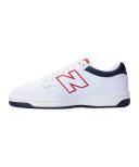 New Balance Unisex BB480 White/Navy - Size 9