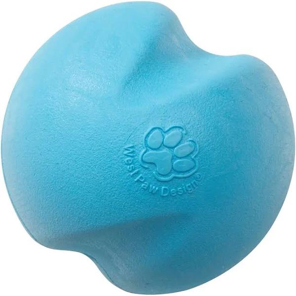 West Paw Jive Zogoflex Fetch Ball Tough Dog Toy - Large - Blue