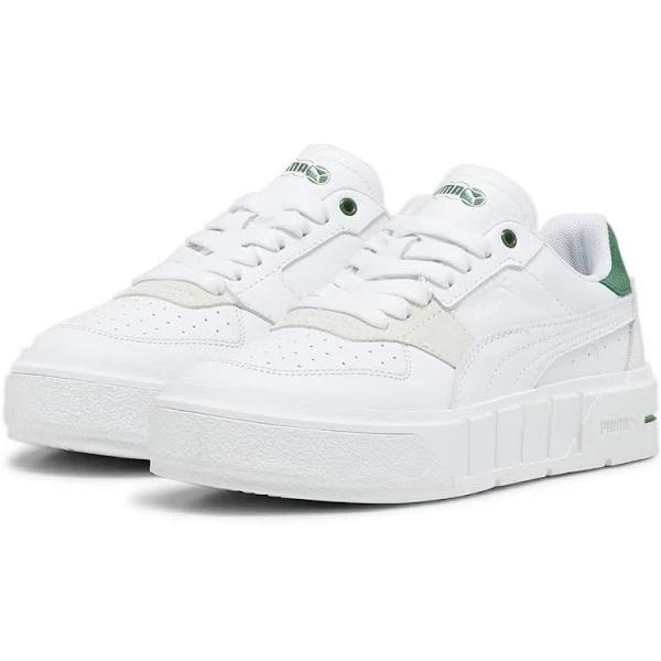 Puma Cali Court Match Shoes Pure White Green Women - 38