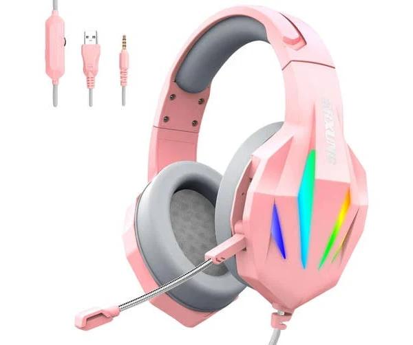 Gaming Headset With Microphone Over Ear Headphones For Smartphone Computer