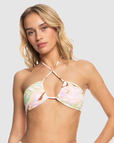 Roxy - Womens Meadow Flowers Halter Neck Bikini Top - Size M