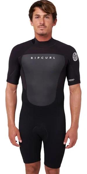 Rip Curl Omega 1.5mm Short Sleeve Back Zip Suit Black S