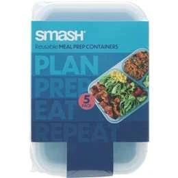 Smash Reusable Meal Prep Containers 5 Pack