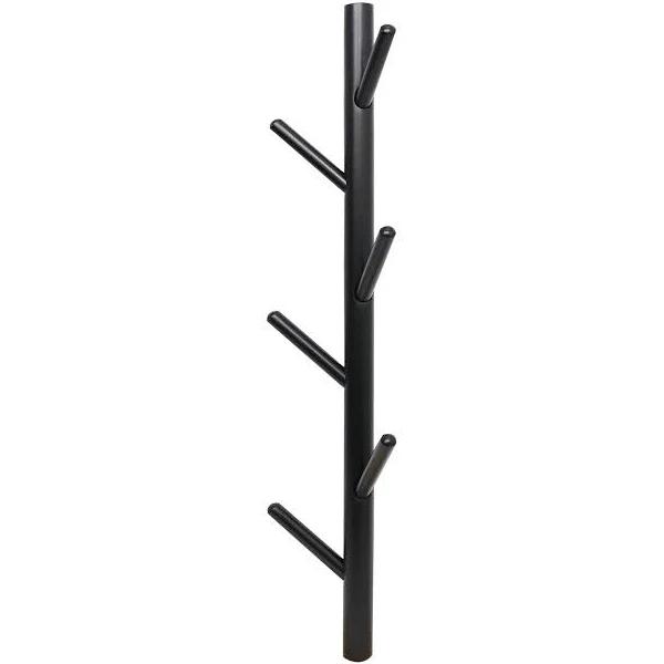 Adoored Black Vertical 6 Hat and Coat Rack