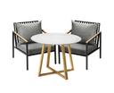 Livsip 3 Piece Outdoor Dining Setting Sintered Stone Table Patio Furniture Set