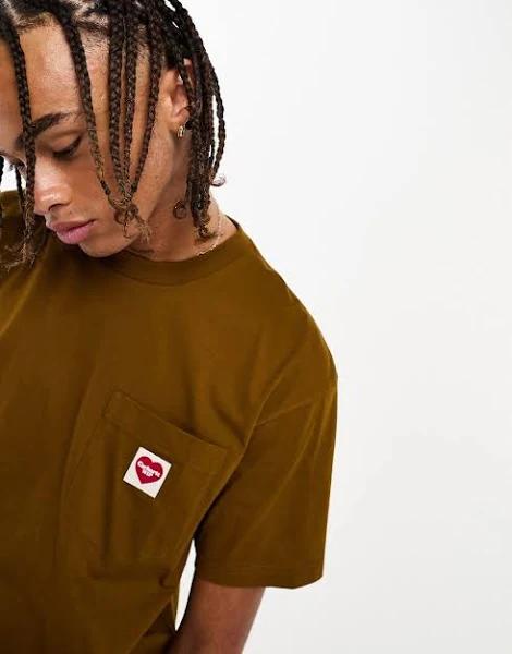 Carhartt WIP Pocket Heart T-Shirt in Brown