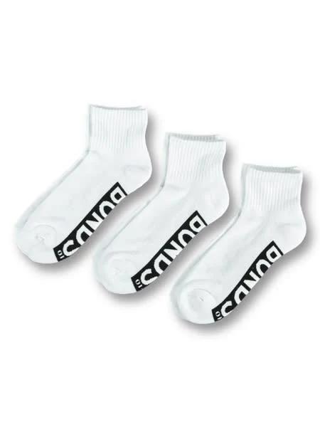 Bonds Mens Logo Cushioned Crew 3 Pack - White