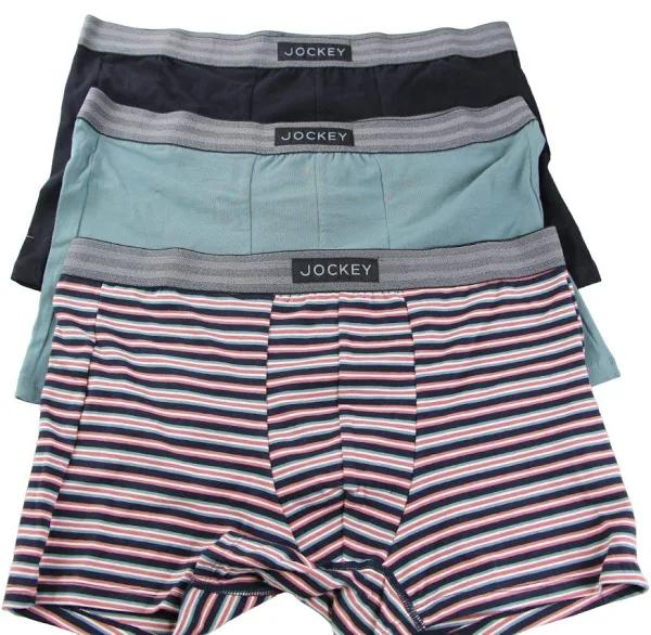 Jockey Everyday 3 Pack Comfort Classic Trunks Assorted L