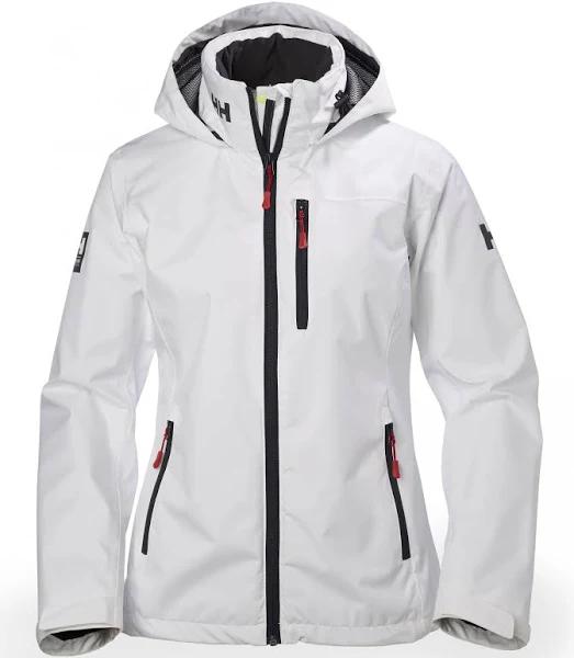 Helly Hansen Crew Hooded Jacket, White Womens S