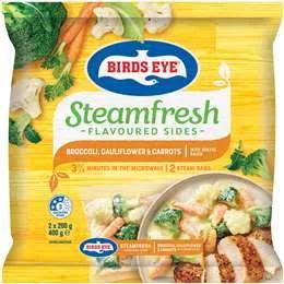 Birds Eye Frozen Steamfresh Broccoli Cauliflower & Carrots With Cheese Sauce 2 Pack