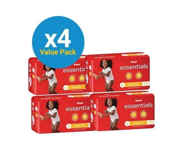 Huggies Essentials Nappies Junior Value Box - Size 6 (160)