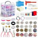 Jewelry Making Kit, 1960 Pcs Jewelry Making Supplies Includes Jewelry Beads, Instructions, Findings, Wire For Bracelet, Necklace, Earrings Making