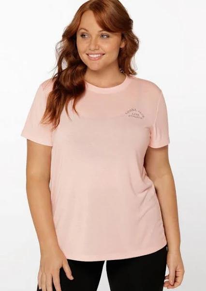 Lorna Jane Womens Lotus T-Shirt Blush Pink / M