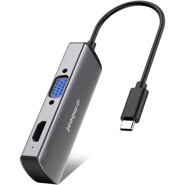 mbeat Elite X2 2-in-1 USB-C to 4K HDMI/VGA Adapter