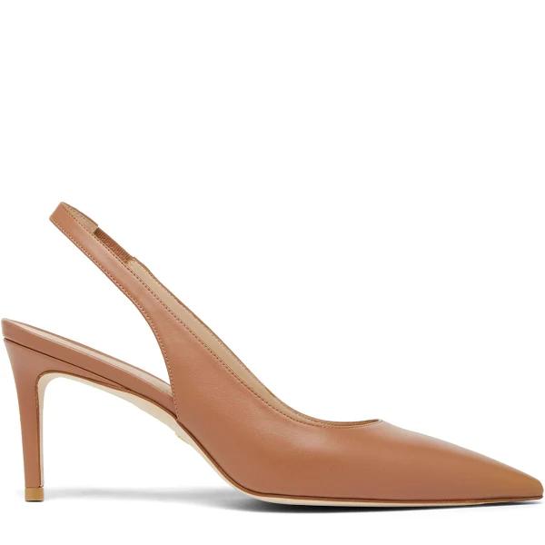 David Jones Stuart Weitzman Stuart Slingback Pump 75 in Tan, Size 7 US