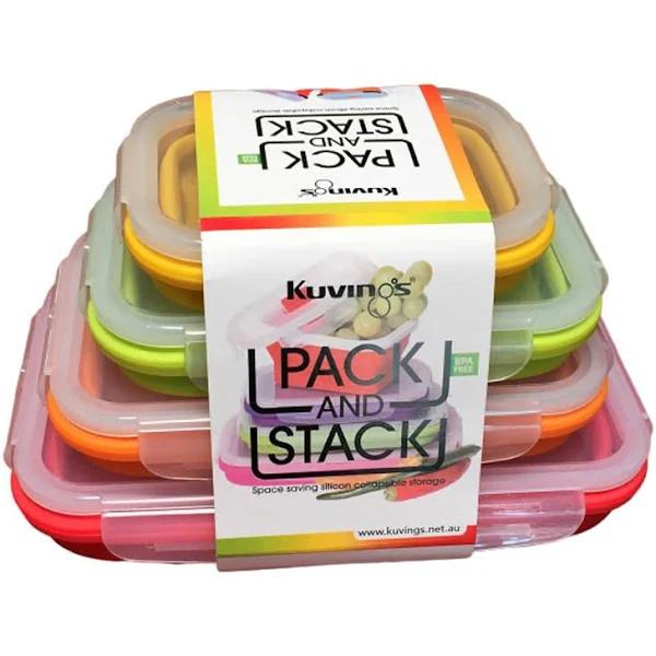 Kuvings Pack & Stack Container Rectangle 4 Pack