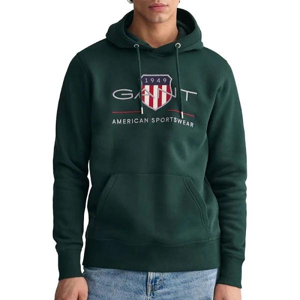 Gant Archive Shield Regular Fit Hoodie Green S Man 2047082-374-S