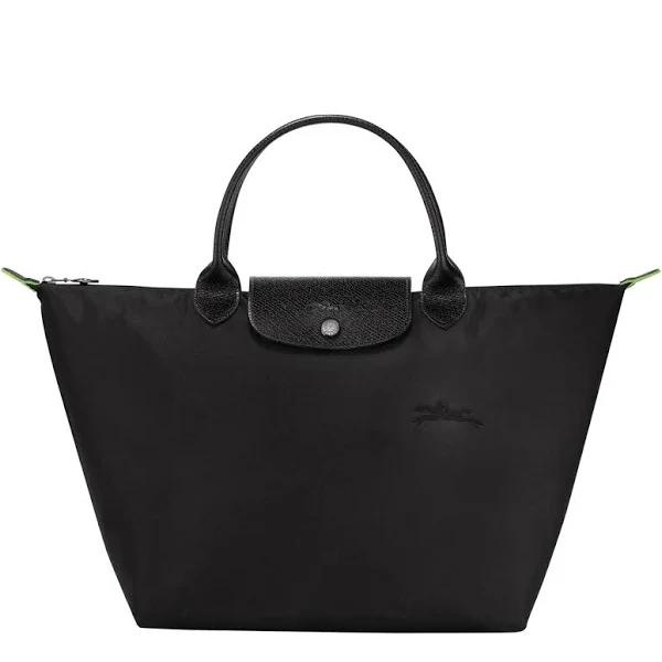 Longchamp Medium Le Pliage Green Tote Bag - Black