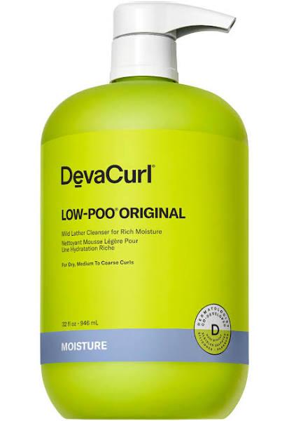 DevaCurl Low-Poo Original Mild Lather Cleanser For Rich Moisture - For Dry, Medium to Coarse Curls 946ml