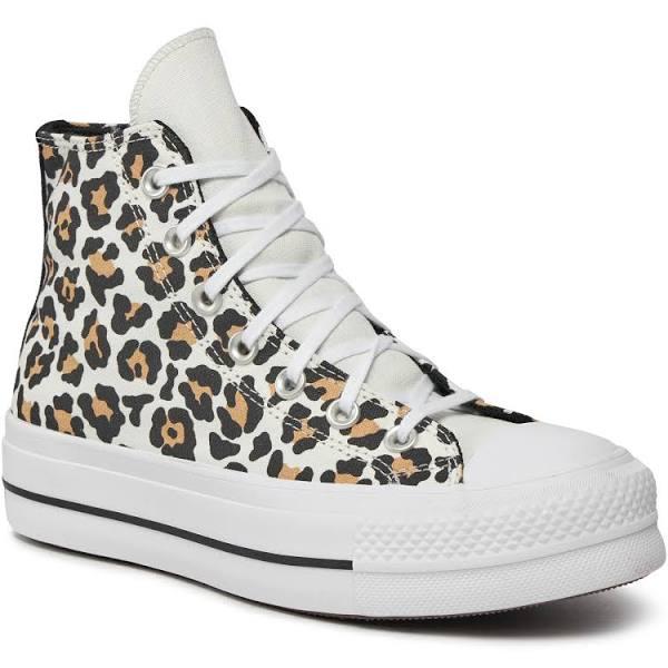 Converse Womens Chuck Taylor All Star Lift Leopard Love High US 8