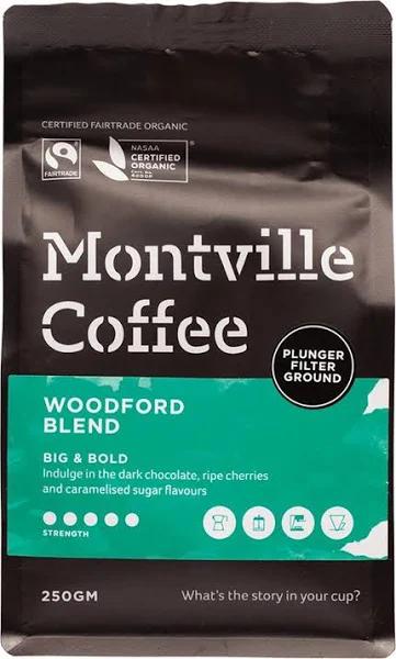 Montville Coffee-Coffee Ground Plunger Woodford Blend-250g